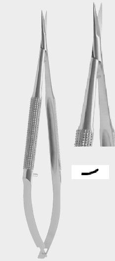 Мікроножиці, ø 8 мм (mm), 14 см (cm), вигнуті. Бренд: Zepf (Зепф).